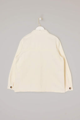 Ekru Cep Detayl? Oversize Denim Ceket TWOSS26CE00030 - Trendyolmilla фото 6