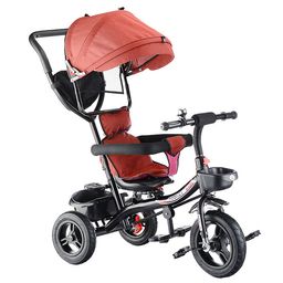 Велосипед 3-х колесный, резиновые покрышки,  красный