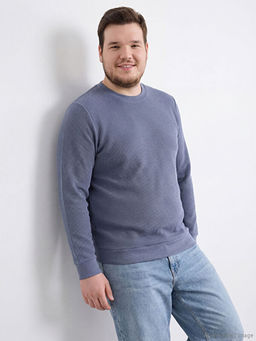 Bisiklet Yaka Erkek Sweatshirt