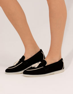 Siyah S_et Deri Loafer