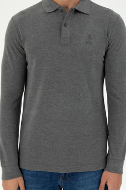 Мужской базовый свитшот антрацитовый меланж Неожиданная скидка в корзине - U.s. polo assn фото 6