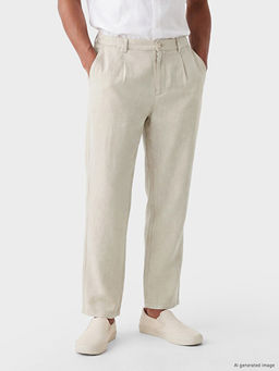 Regular Fit %100 Keten Erkek Pantolon
