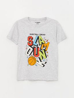 Bisiklet Yaka Bask?l? K?sa Kollu Erkek ?ocuk ?ortlu Pijama Tak?m? - Waikiki фото 2