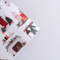 Цена за 10 шт. Бумага упаковочная крафтовая «Уютный Новый Год», 50 × 70 см