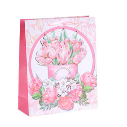 Цена за 12 шт. Пакет подарочный 32x26x10 / 1199M /уп 12/480/Цветы - Галеонтрейд фото 5