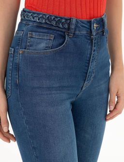 Koyu _ndigo Flare Fit Jean Pantolon - Pierre cardin фото 5