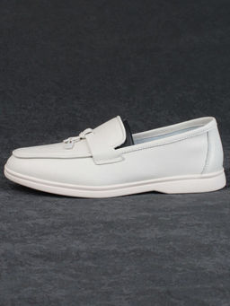 03-B416-2 LT. BEIGE Лоферы женские (натуральная кожа)