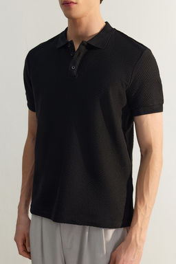 TRENDYOL MAN Beyaz Regular/Normal Kesim K?sa Kol Dokulu Dugmeli Polo Yaka T-shirt TMNSS23PO00018 - Trendyolmilla фото 4