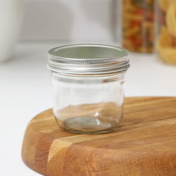 Банка для сыпучих Доляна «Сильвер», 280 мл, 8.7×8.4 см, с металлической крышкой, стекло, прозрачная