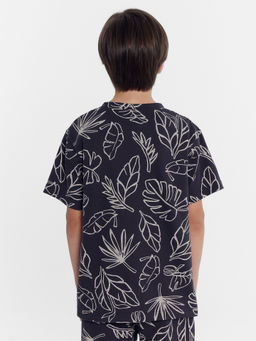 Футболка для мальчиков темно-синяя с пальмами - Mark formelle фото 4