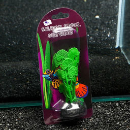 Растение силиконовое аквариумное, светящееся в темноте, 7 х 11 см, зелёное - Simaland фото 4