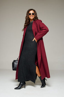 Пальто Beautiful Free 7026 винный