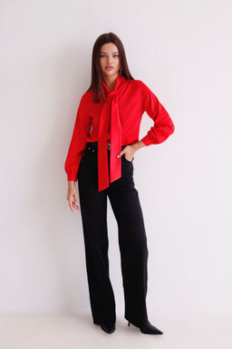 Martichelli Блуза с завязками красная  фото 7