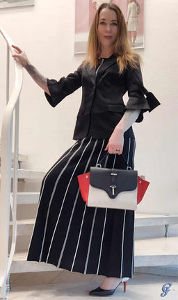 Сумка, черно-красно-кремовая - Heine фото 6