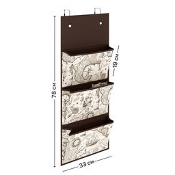 Органайзер подвесной на дверь, 3 жёстких кармана, 2 держателя, 78*33 см Valiant  фото 3