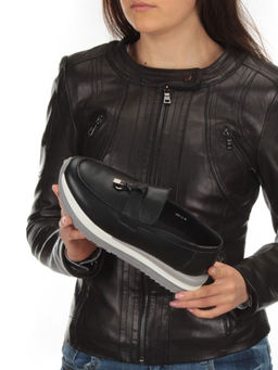 03-5951-3 BLACK Лоферы женские (натуральная кожа)