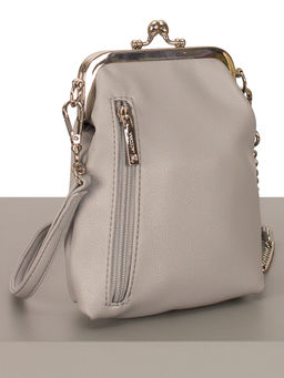 LACCOMA сумка Мальвина-Л815-серый эко кожа хлопок