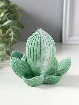 Фигурка полистоун «Лотос и Ганеша», зелёный, 12.5×12.5×11 см