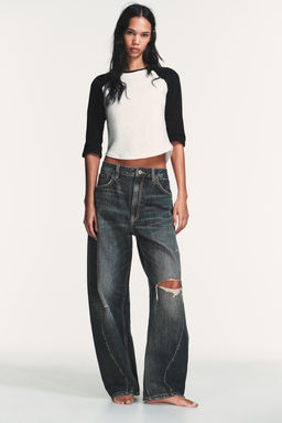 TRF MID-WAIST BAGGY BALLOON JEANS