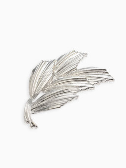 Брошь «Колоски», цвет серебро