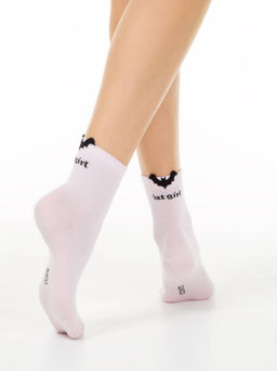 Цена за 2 пары. Носки Короткие CONTE Хлопковые носки CLASSIC с пикотом Batgirl св.розовый - Conte elegant фото 2