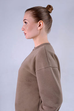 Арт. 2911 Костюм с начесом женский 44-52 (5 шт) Цвет:верх- бежевый, низ- бежевый