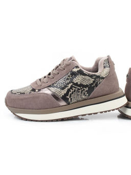 04-PCML20-2 GREY Кроссовки демисезонные женские (натуральная замша, натуральная кожа, текстиль)