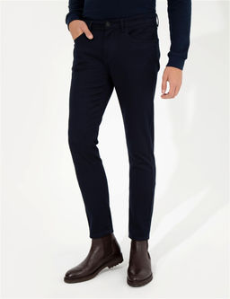 Lacivert Slim Fit Kanvas Pantolon - Pierre cardin фото 2