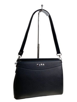 Женская сумка из искусственной кожи, цвет черный