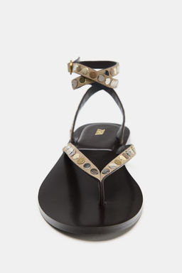 SANDALIA PIEL TACHAS / Beige - Zara фото 5
