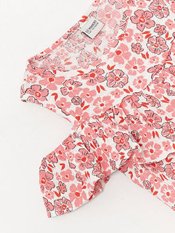 Bisiklet Yaka Desenli K?sa Kollu K?z ?ocuk Ti??rt - Waikiki фото 3