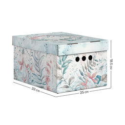 VAL BT-BCTN-LG-4S Короб картонный, складной, малый, 25*33*18.5 см, набор 4 шт., BOTANIC LIGHT, шт - Valiant фото 2