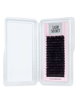 Lash Secret Ресницы для наращивания, одна длина, 16 линий, C/0,10 x 10 мм, чёрный
