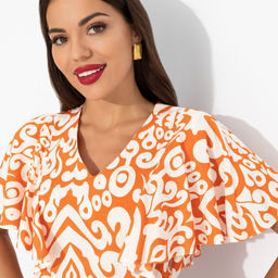 Платье из вискозы, Мода без компромиссов (оранжевое) - Charutti фото 3