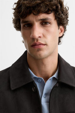 FAUX SUEDE OVERSHIRT - Zara фото 5