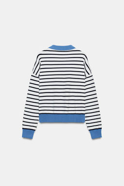 STRIPED KNIT POLO SHIRT - Zara фото 7