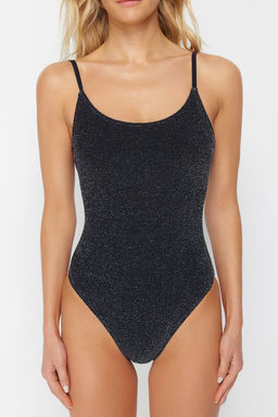 TRENDYOLMILLA Siyah Simli Regular Mayo TBESS24MA00112 фото 3