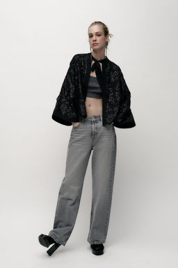 SEQUIN JACKET WITH TIE