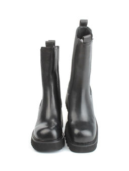 01-GZ6115-X81 BLACK Ботильоны демисезонные женские (натуральная кожа, байка)