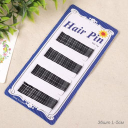 Невидимки для волос 5 см Волна 36 штук / YIW-26 /уп 1/черные