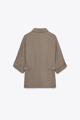SAFARI SHIRT WITH SIDE BUCKLES - Zara фото 17