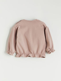 ?i?ek Bask?l? F?rf?rl? K?z Bebek Sweatshirt ve E?ofman Alt?