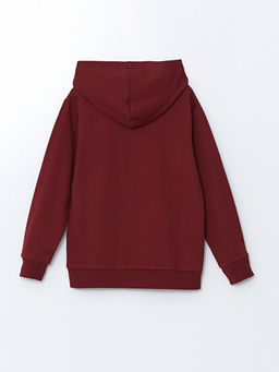 Kap??onlu Barcelona Bask?l? Erkek ?ocuk Sweatshirt