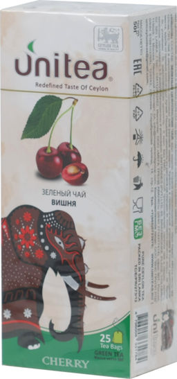UNITEA. Cherry зеленый 50 гр. карт.пачка, 25 пак.