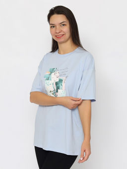 CRB wear / CSMW 60351-43 Футболка женская,голубой/Ex.Cherubino