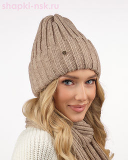 M 1158 S 1158 Комплект женский флис (колпак+шарф) (56-58)