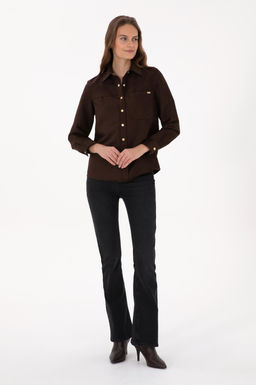 Kad_n Kahverengi Uzun Kollu G_mlek - U.s. polo assn фото 4