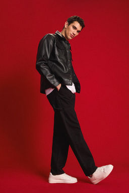 %100 Pamuk Relax Fit Rahat Kal_p Normal Bel Geni_ Pa_a Kargo Cepli Siyah Jean Pantolon - Defacto фото 3
