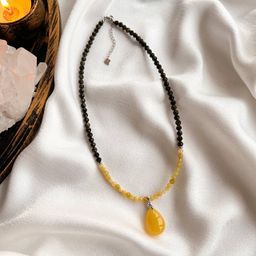 Колье из Обсидиана и Опала