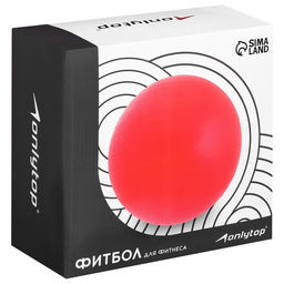 Фитбол ONLYTOP, d=85 см, 1400 г, антивзрыв, фиолетовый